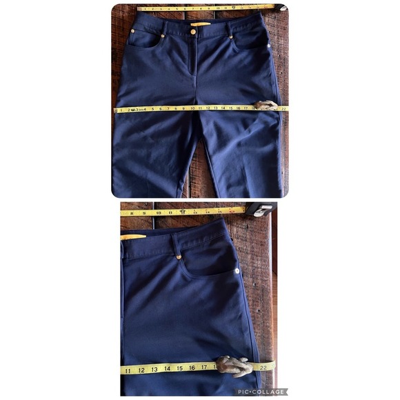 St. John Navy Blue Womens Trouser Slacks Pants Size 8 - Picture 12 of 12
